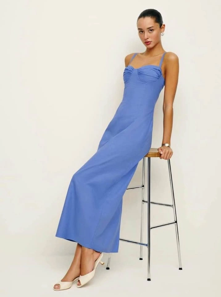 Reformation Stormi Ruched Bust Dress Size 2