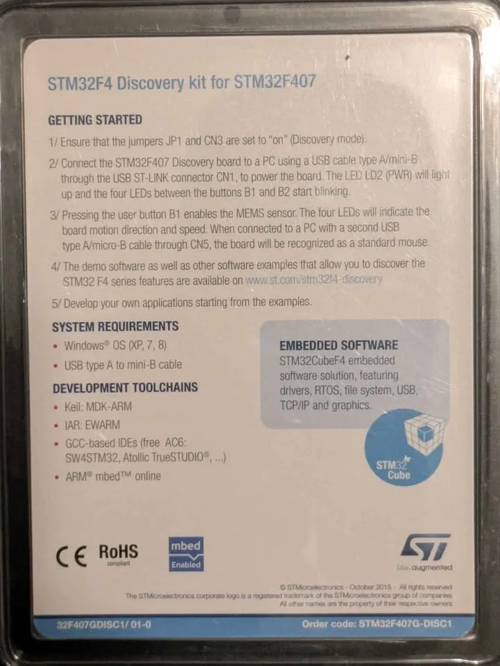 STM32F407 DISCOVERY Microcontroller Development Board - photo 2