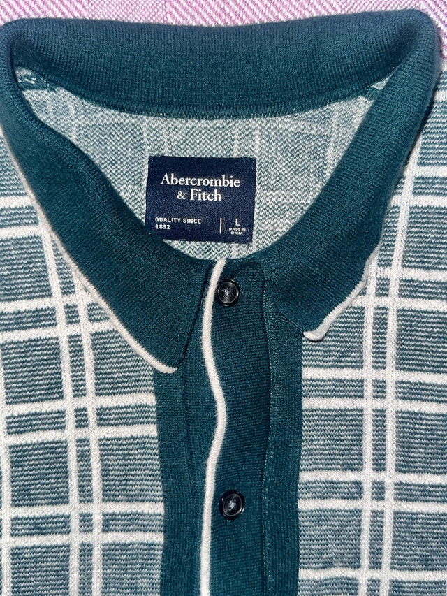 Abercrombie & Fitch Teal Pattern Button Up - photo 3