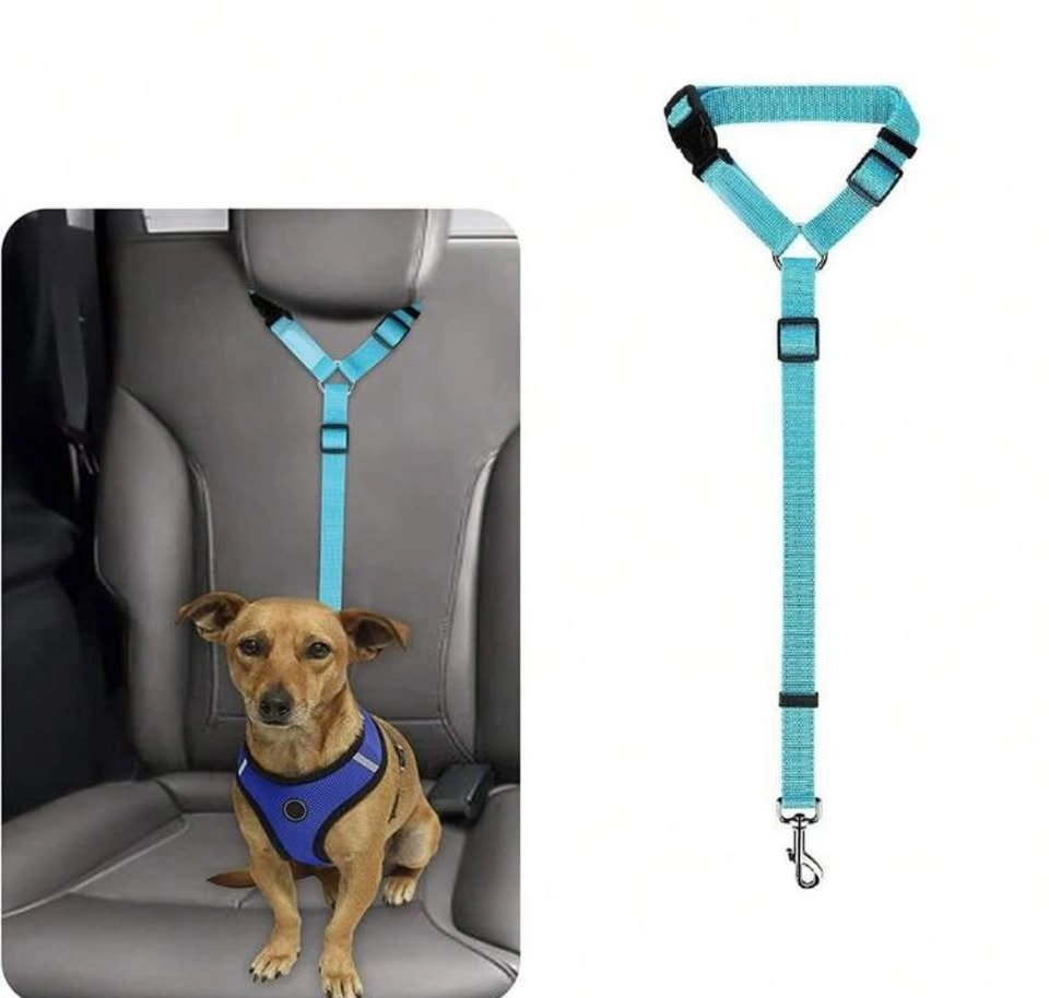Pet Car Safety Belt – Light Blue - photo 2