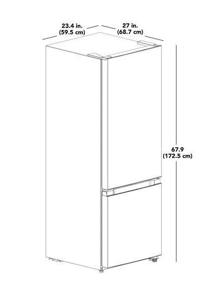 Insignia 24" 11.5 Cu. Ft Bottom Freezer Refrigerator - photo 4