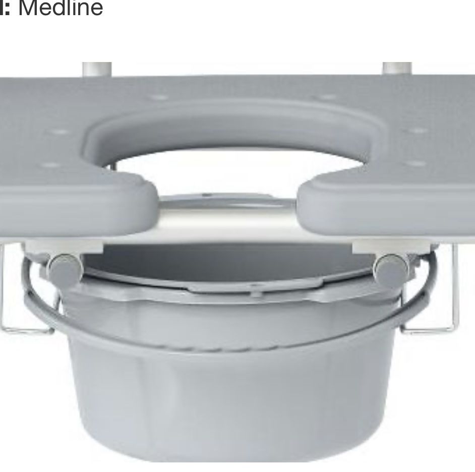 Medline Shower Transfer Bench with Commode - photo 2
