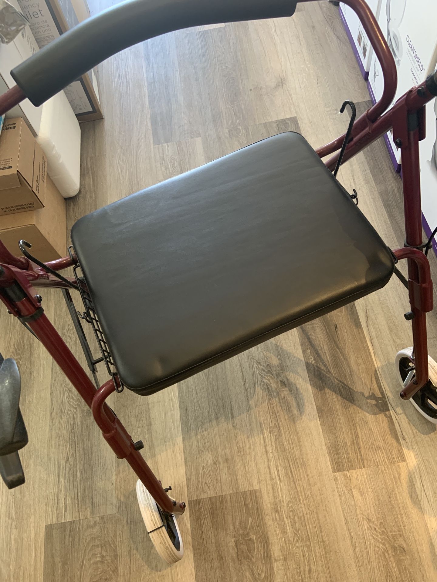 DMI Rollator Walker With Extra Wide Seat And Backrest