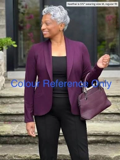 Miik Emily Soft Stretchy Blazer - Port Colour