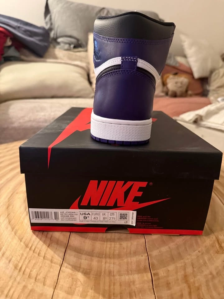 Air Jordan 1 Retro High OG Court Purple M9.5 - photo 2