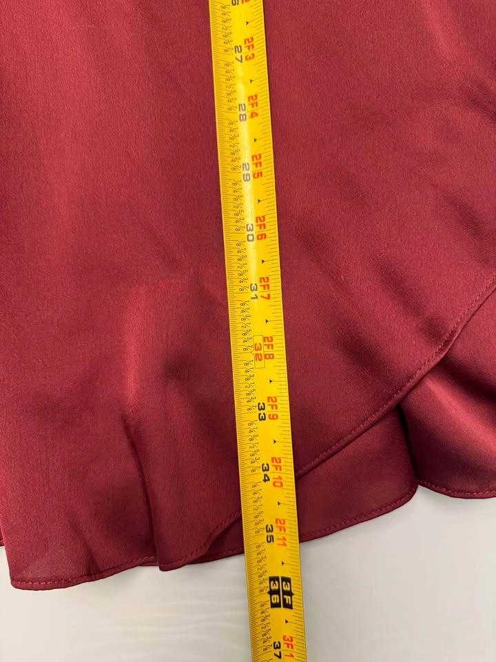 Ever New NWT Long Sleeve Wrap Dress Burgundy 4 (Fabric note) - photo 4