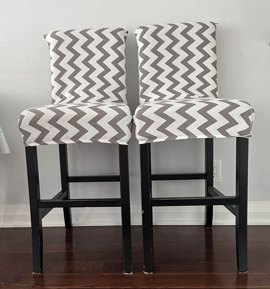 Move out sale.. Chair cover for counter height chair - 2