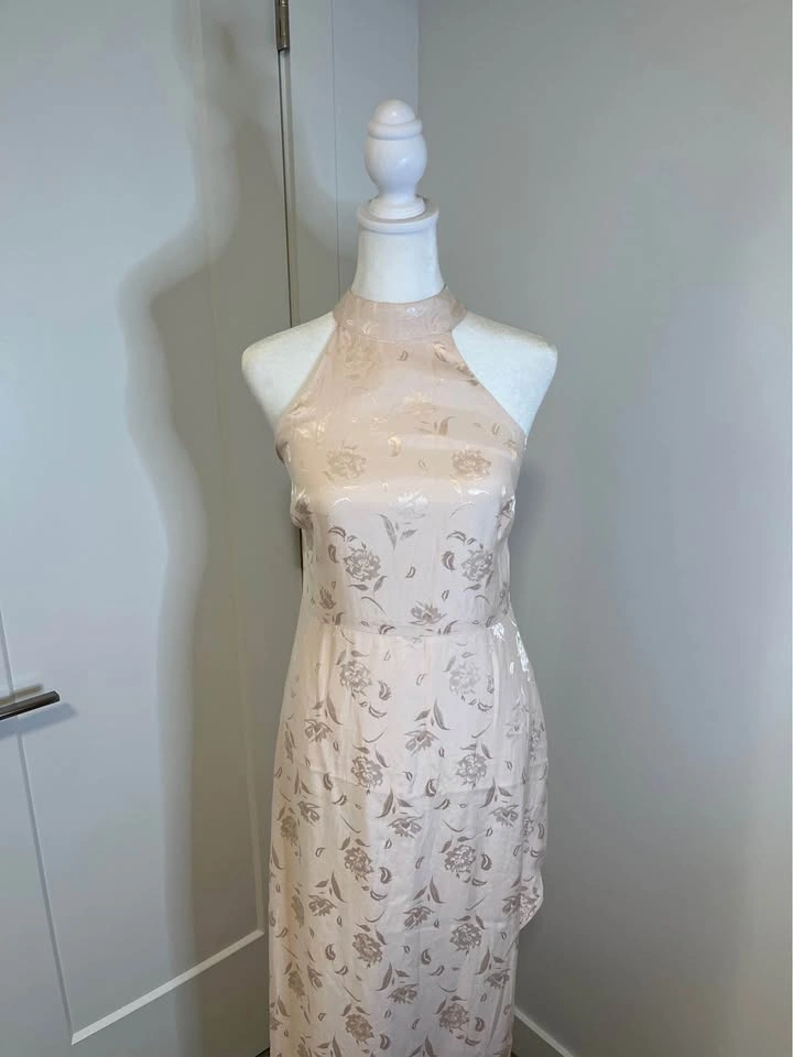 LULUS Blush Floral Halter Evening Gown (NWT) - photo 2