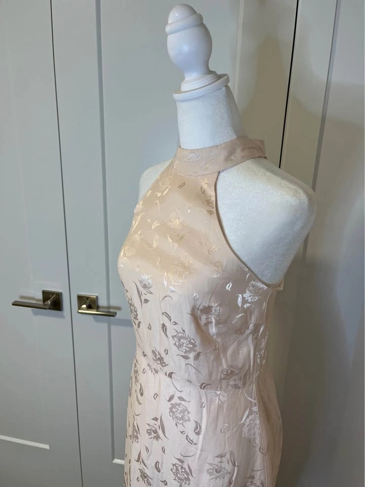 LULUS Blush Floral Halter Evening Gown (NWT) - photo 4
