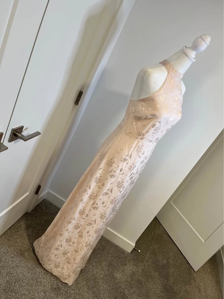 LULUS Blush Floral Halter Evening Gown (NWT) - photo 5
