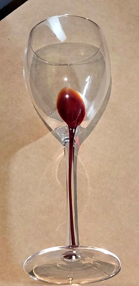 Vintage Pier 1 Blood Tear Drop Wine Glasses