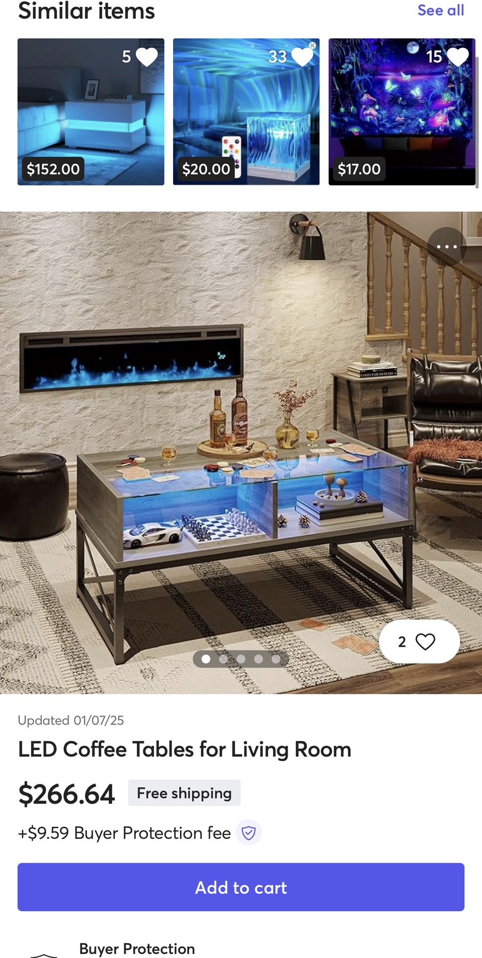 LED Light & Storage for Living Room Rustic - photo 5