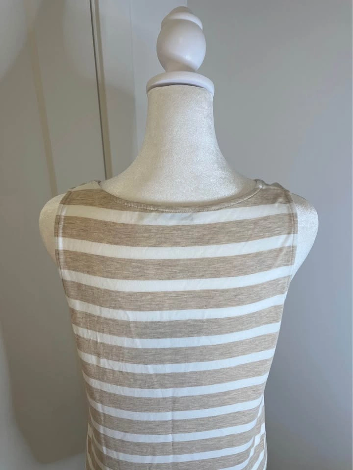RICKI’s Beige & White Striped Lace-Trim Tank Top - photo 5