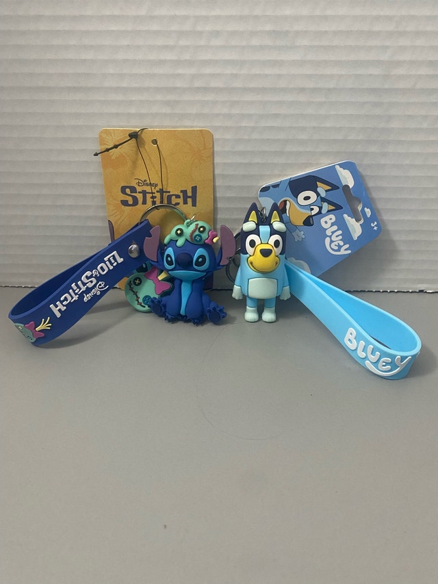 Disney Stitch & Bluey Keychains