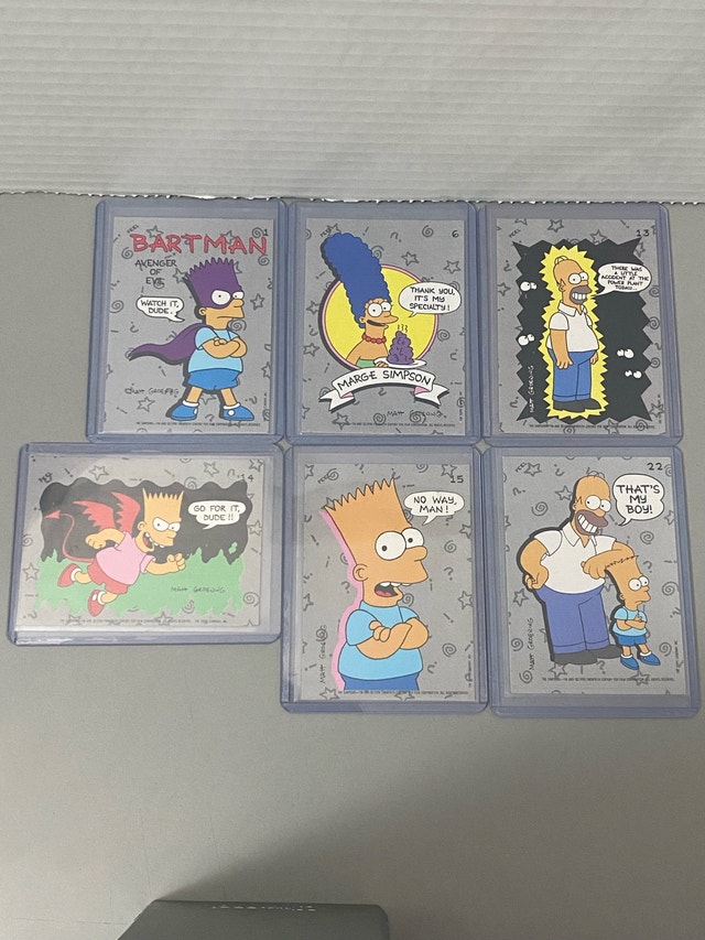 Simpsons 1990 Trading singles