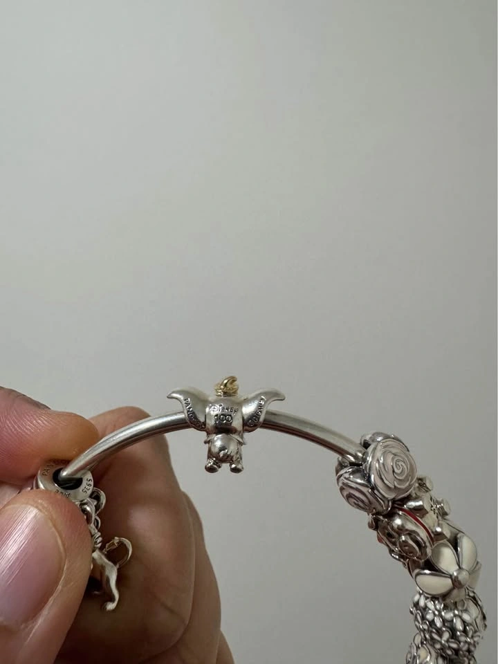 Pandora Sterling Silver Bangle Bracelet with Disney & Marvel Cha - photo 3