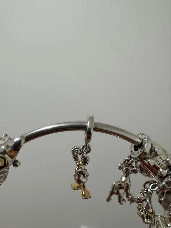 Pandora Sterling Silver Bangle Bracelet with Disney & Marvel Cha - photo 4