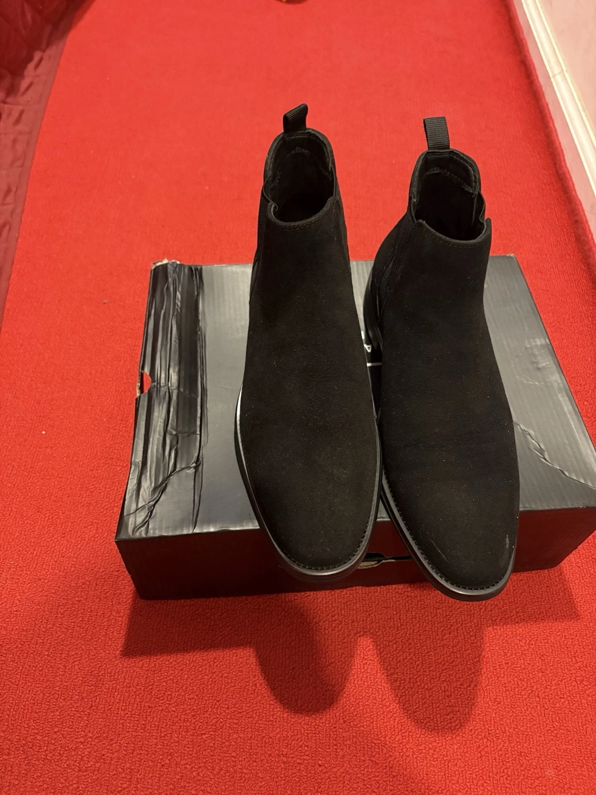 Harrison Myles Black Suede Chelsea Boots Men's Size 6