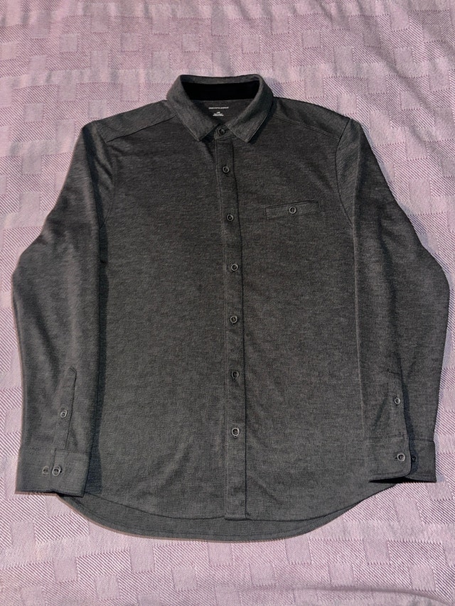 Saks Fifth Avenue Long Sleeve Grey Collar Shirt