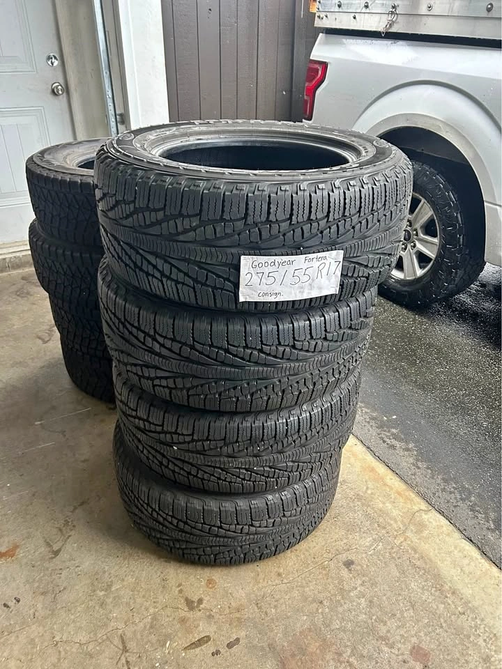 275/55R17 Goodyear Frontera 90% Tread Set