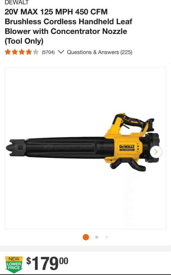 20V MAX Leaf Blower 125 MPH 450 CFM Tool Only - photo 5