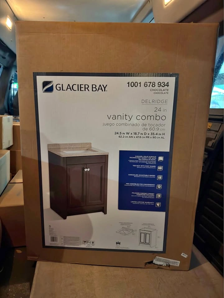 24in. Single Sink Chocolate Bath Vanity