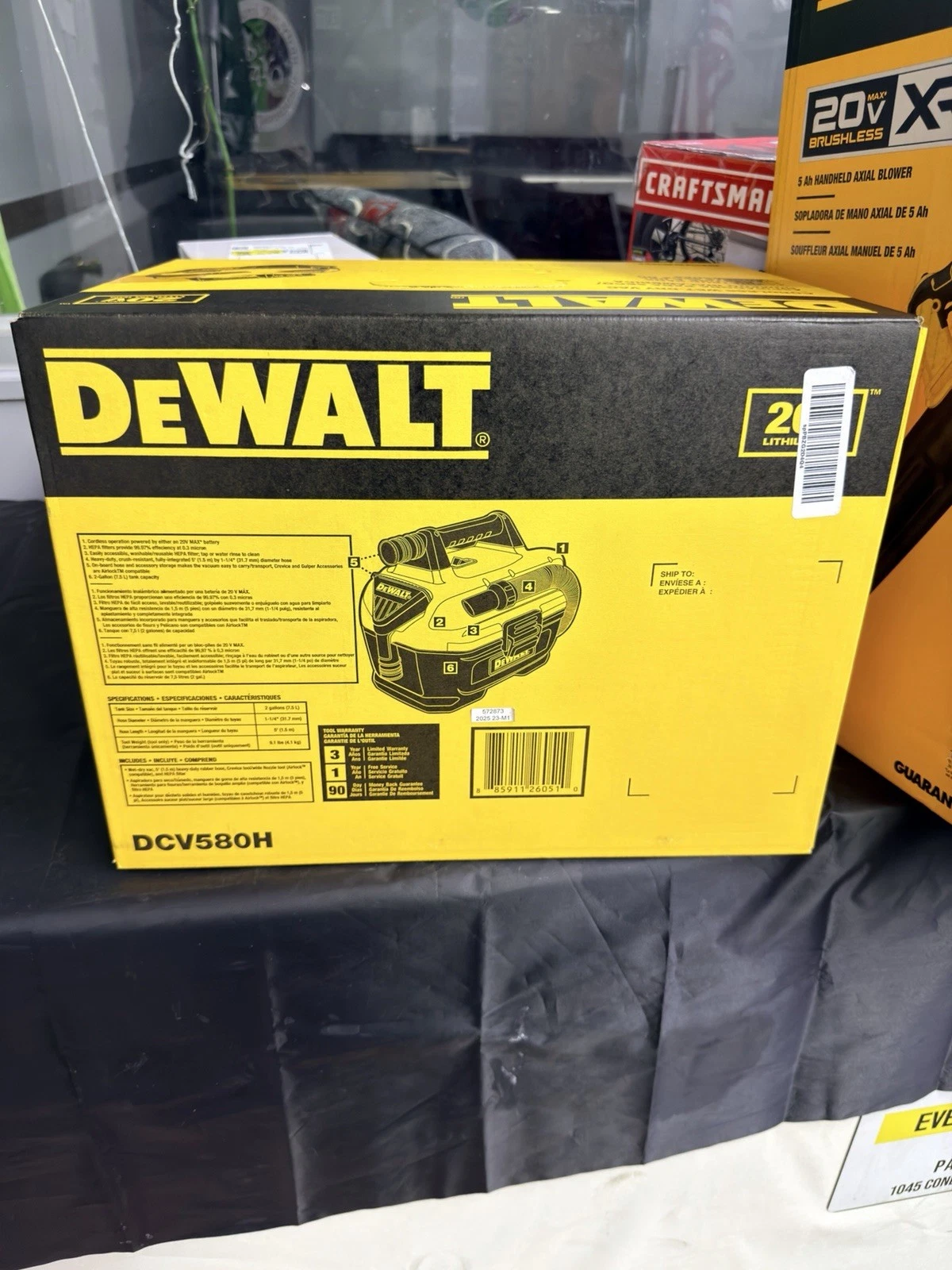 DEWALT DCV580H 20V Cordless Wet-Dry Vac - Portable - photo 2