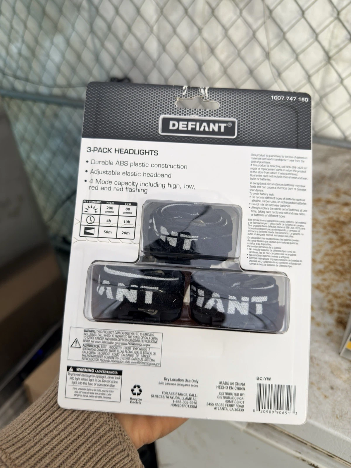 Defiant 3-Pack LED Headlamps - 200 Lumens, 4 Modes - photo 3