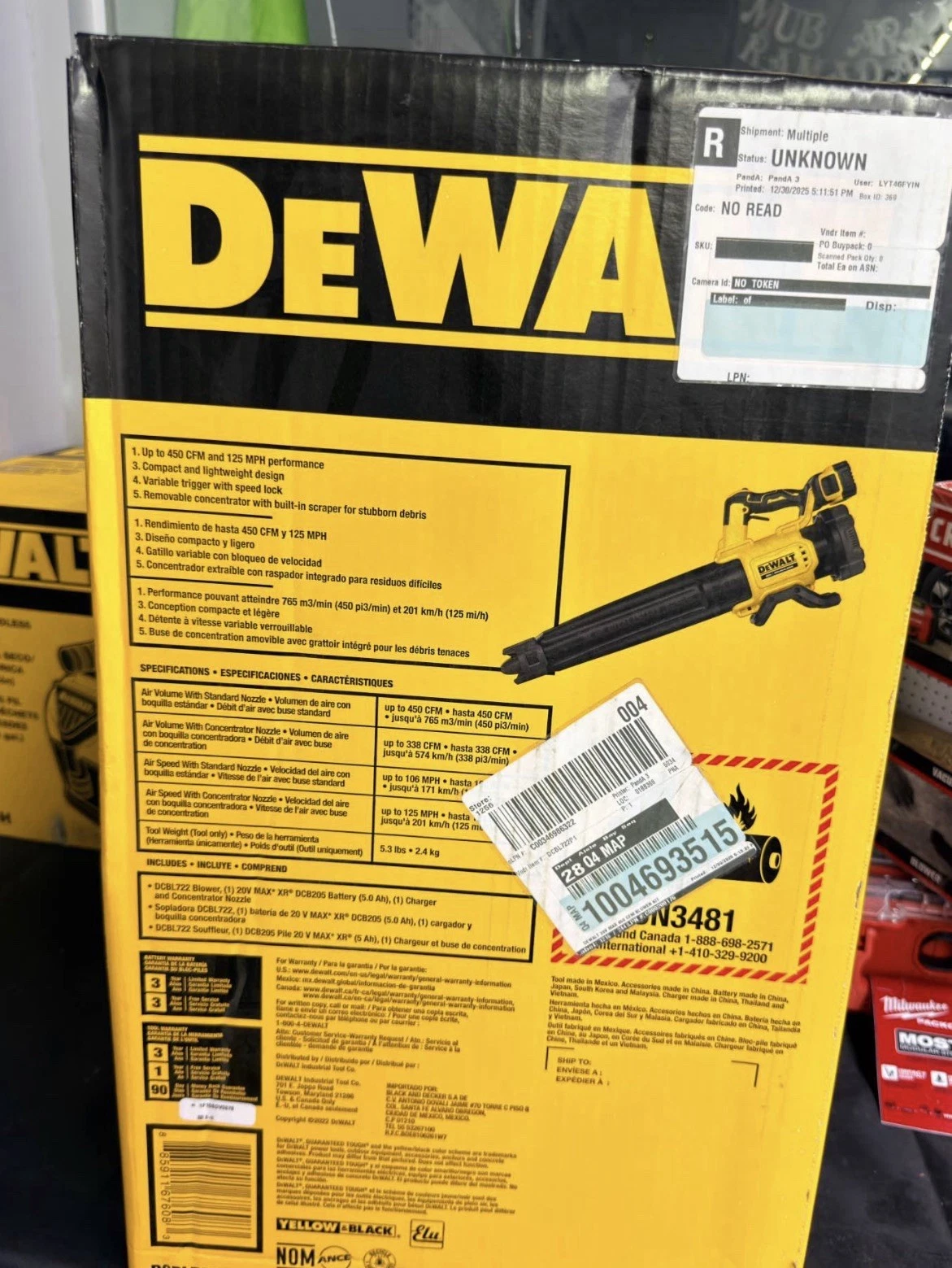 DEWALT XR 20V Brushless Handheld Leaf Blower DCBL722P1 w/ Batter - photo 3
