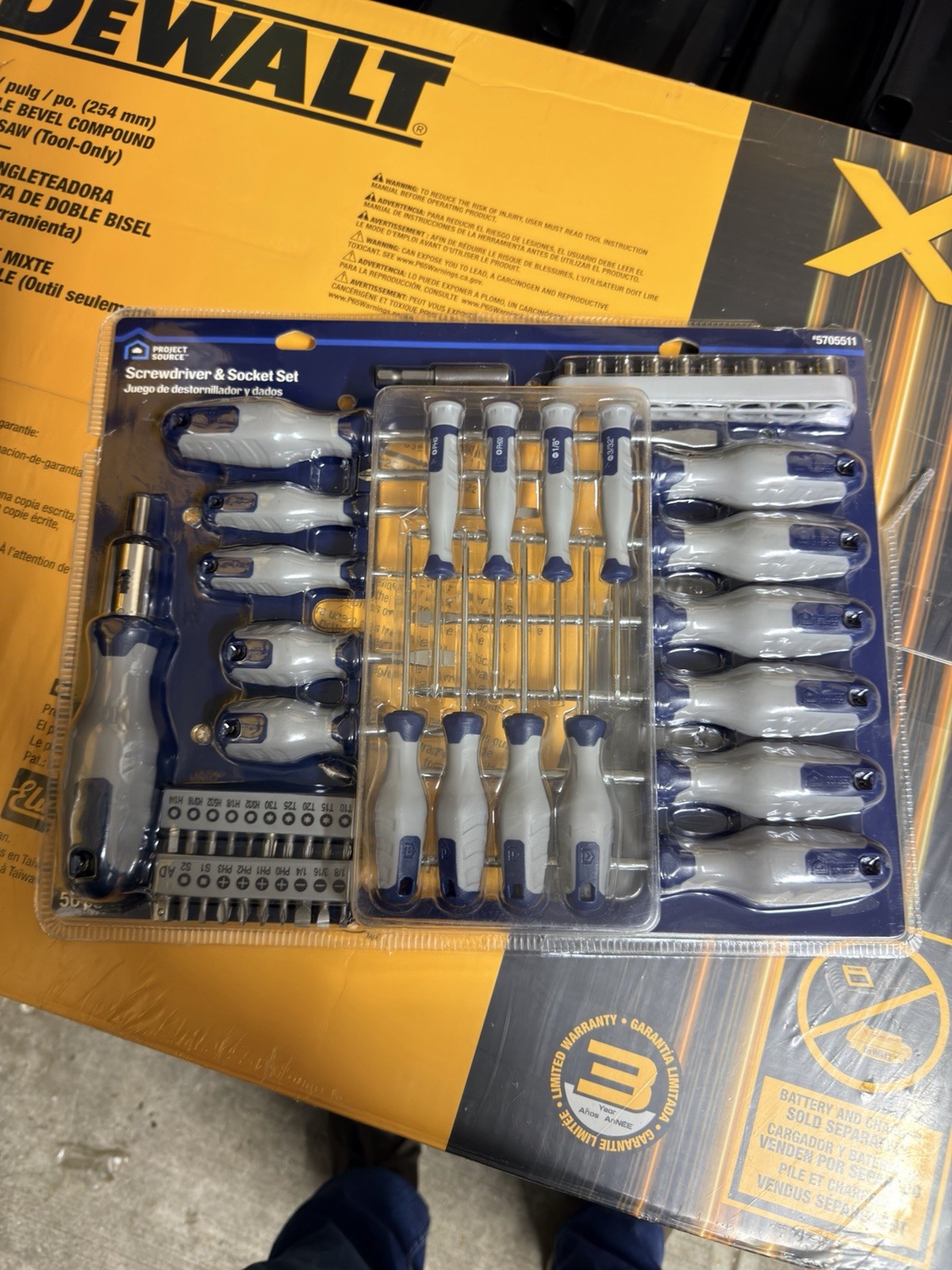 Project Source 50pc Screwdriver, Socket, Bit & Ratchet Set - photo 3