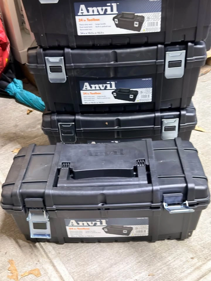 24 in. Black Plastic Tool Box - photo 2