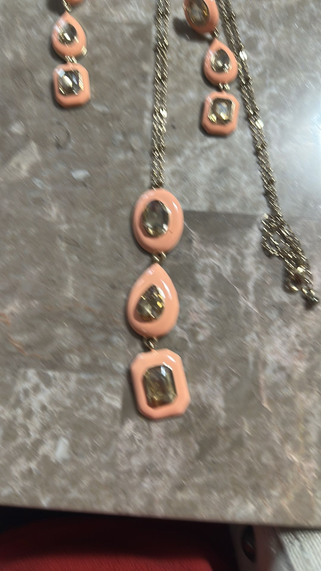 Long neckless with earrings set - photo 2