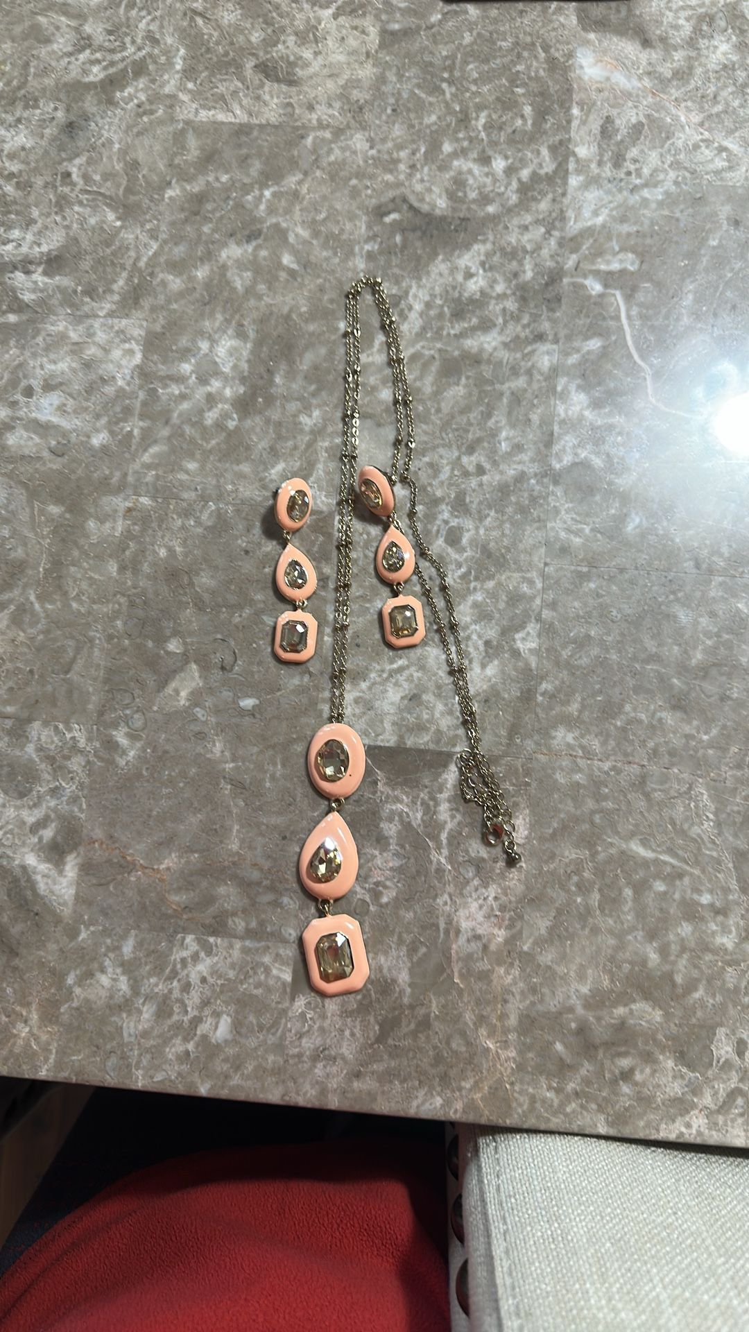 Long neckless with earrings set - photo 3