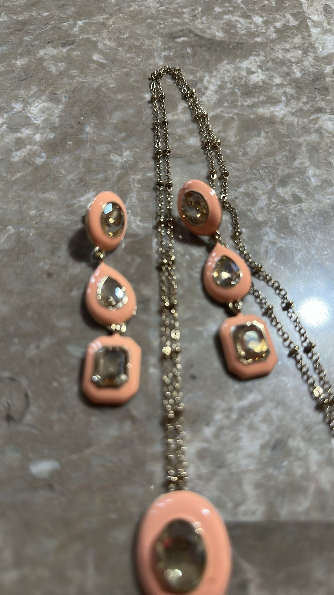 Long neckless with earrings set - photo 4