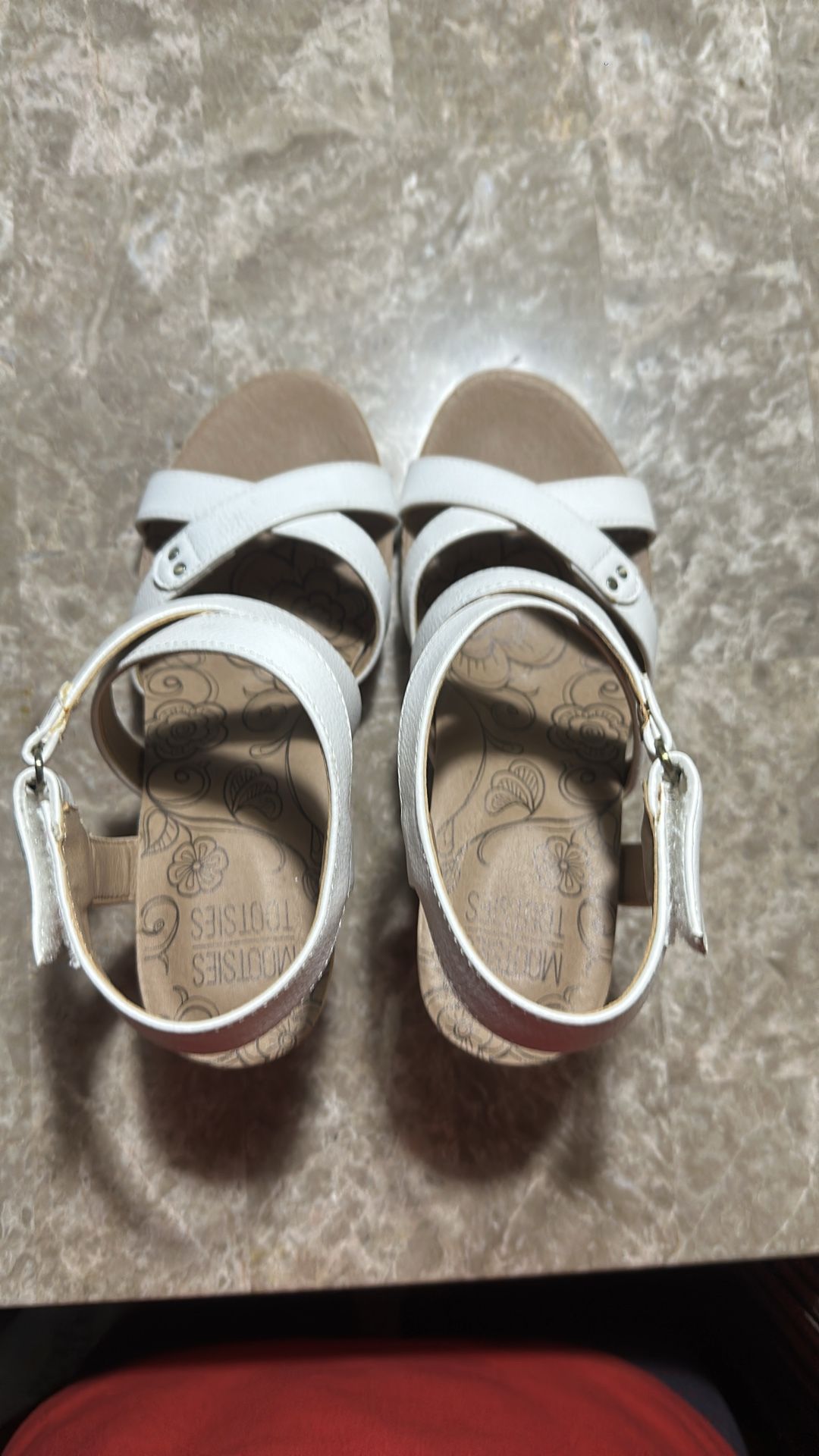 Beautiful White Wedge Heels - Size 7