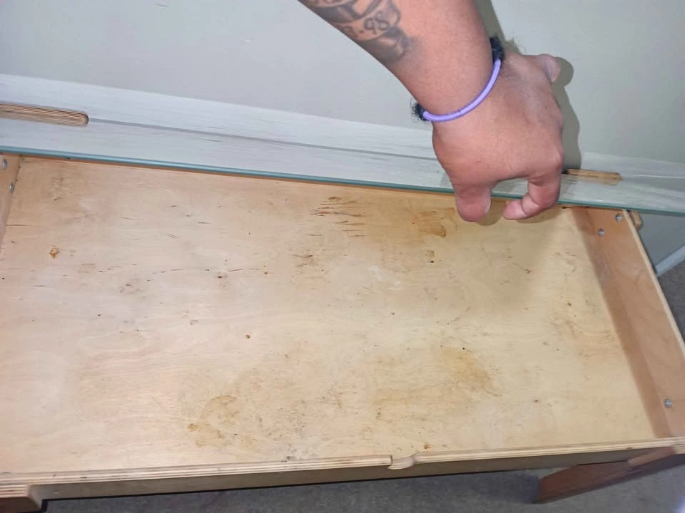 Wood and Glass Coffee Table - photo 2