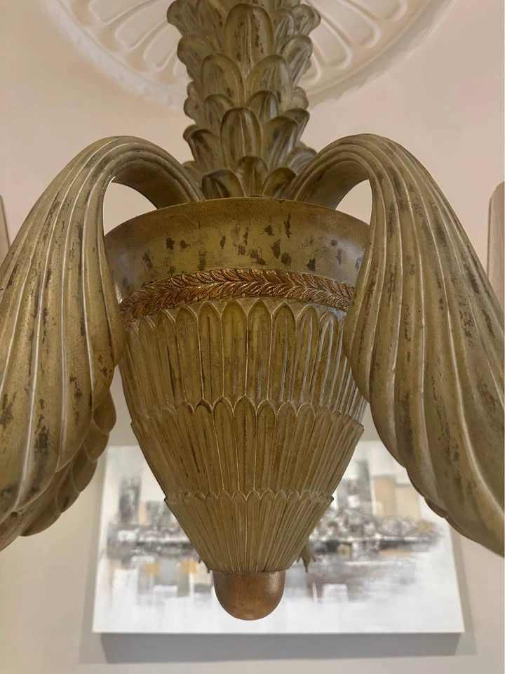 Elegant 5-Light Chandelier - Distressed Gold - photo 3