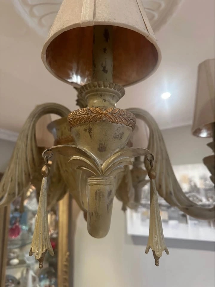 Elegant 5-Light Chandelier - Distressed Gold - photo 5