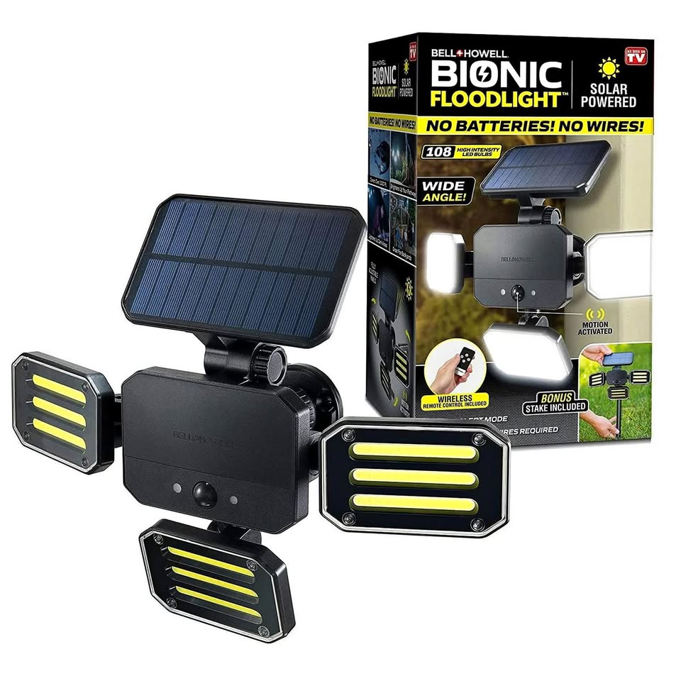 Bell+Howell Solar Powered LED Bionic Floodlight NEW