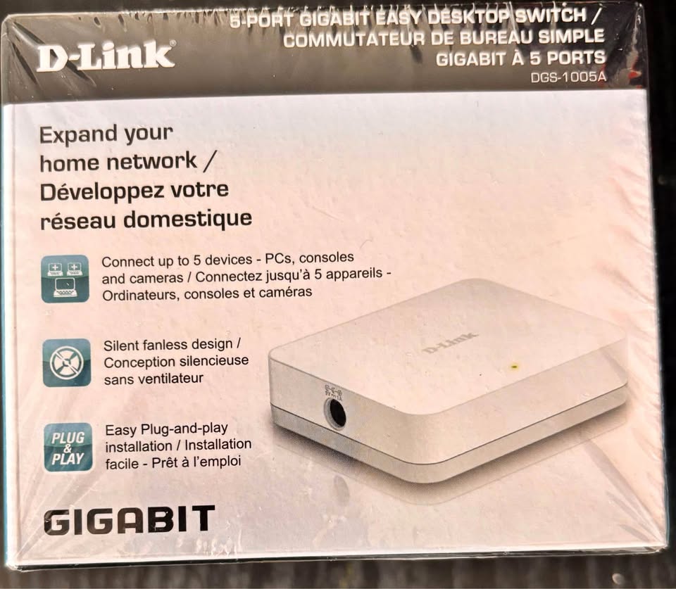 D-Link 5 Port Gigabit Ethernet Switch - New