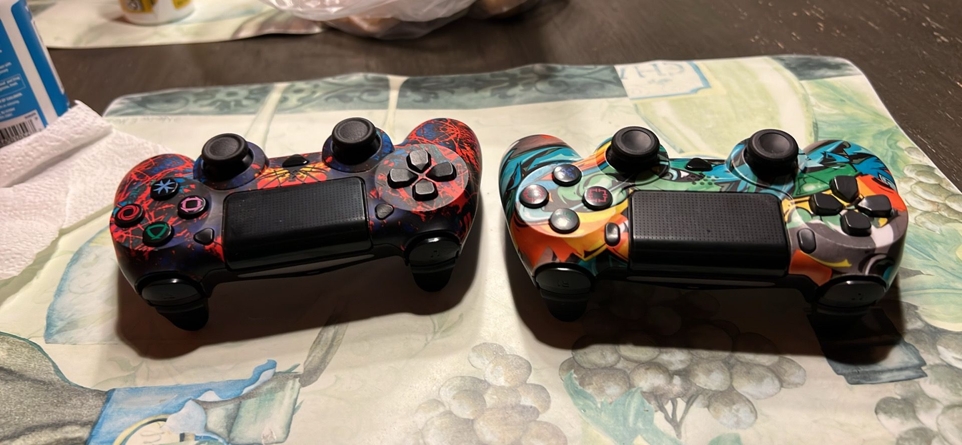 2 Custom Design PS4 Controllers - Unique Skins - $60 for Both