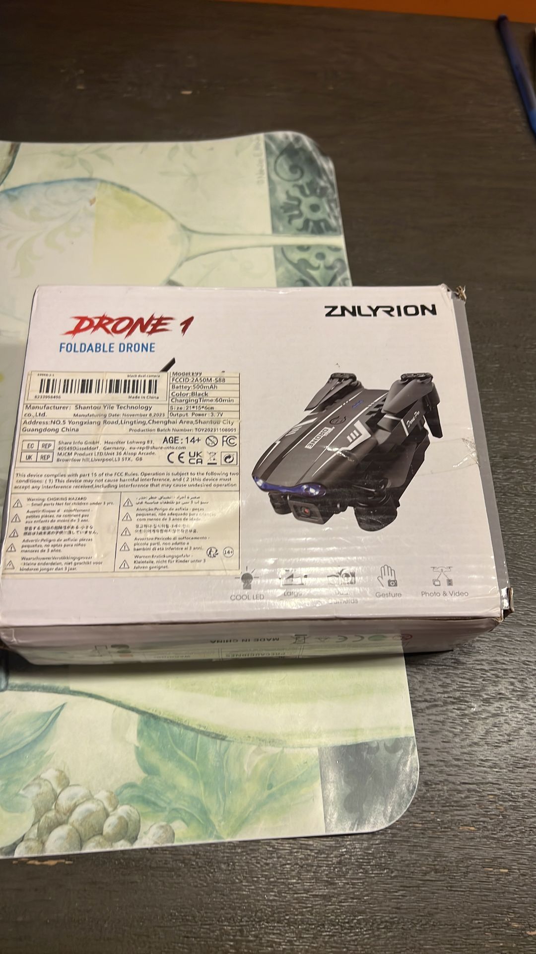 ZNLYRION Drone 1 Foldable Quadcopter with Camera - Brand New - photo 2