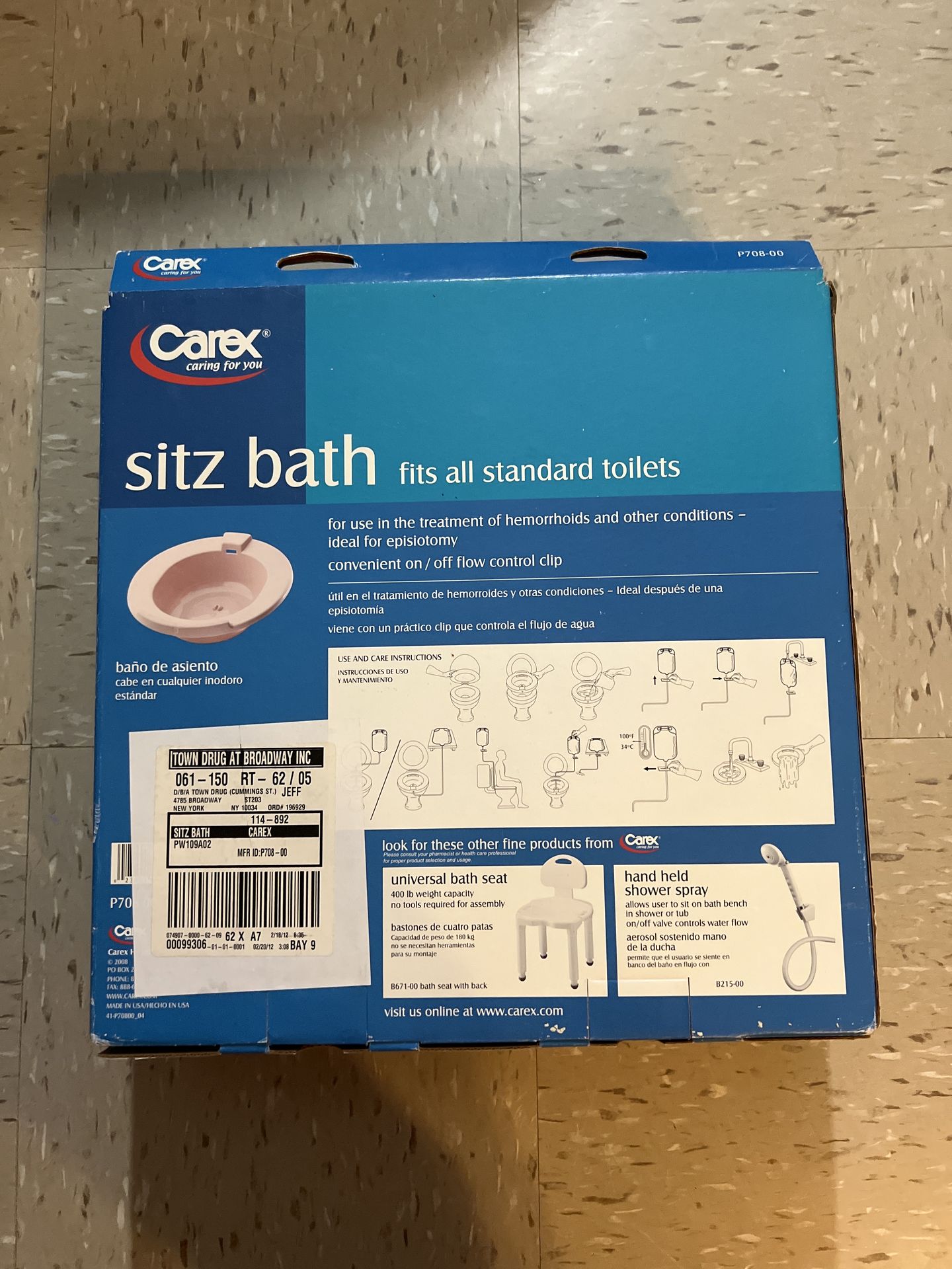 Carex Sitz Bath – Fits Standard Toilets – NEW in Box – $20 OBO - photo 2
