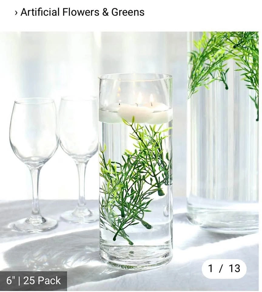 50 Mini Green Artificial Fern Leaf Stems