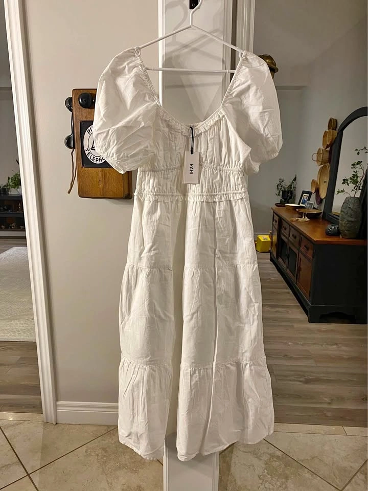 Anthropologie RAHI Poplin Tiered Midi Dress - New w/ Tags