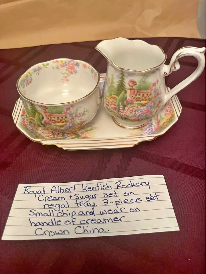 Royal Albert Kentish Rockery Regal Cream & Sugar Set