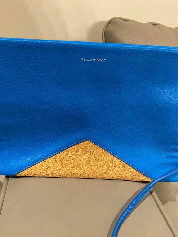 Pixie Mood Blue & Cork Clutch/Crossbody Bag - photo 2