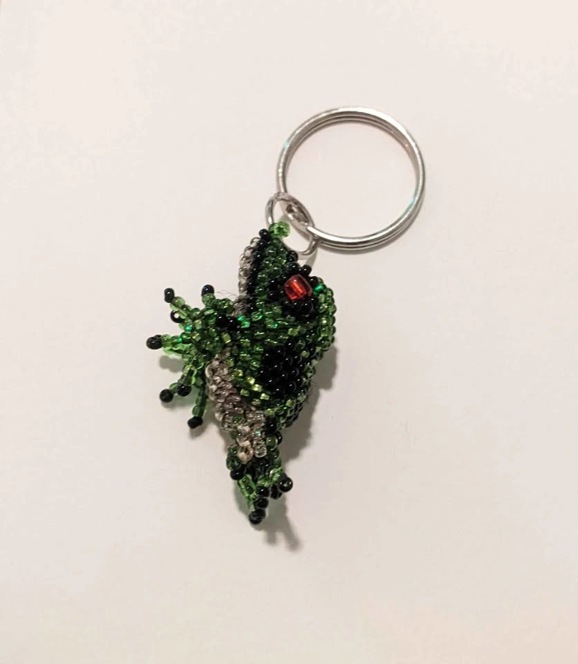 Beaded frog keychain - photo 2