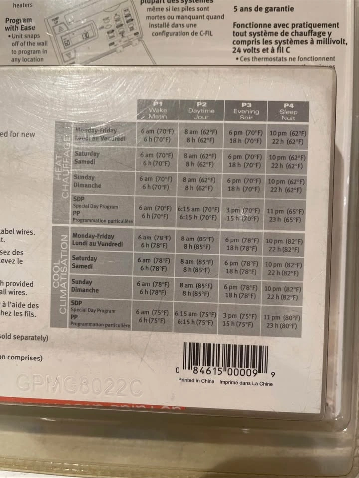 NEW FACTORY SEALED RiteTemp 5-1-1 Programmable Thermostat Model - photo 5