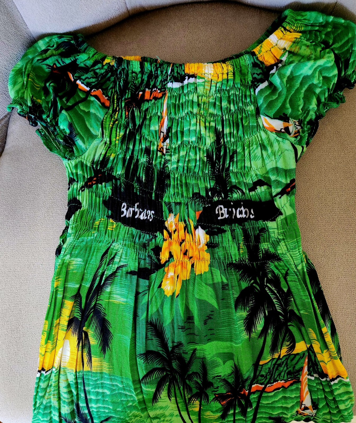 Barbados Expressions Girls Dress – Size 6–7 – Tropical Print - photo 3
